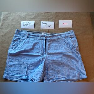 Crown & Ivy Women's Sky Blue High Waist Shorts